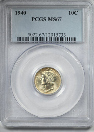 1940 Mercury Dime 10C PCGS MS67