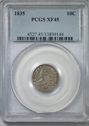 1835 Capped Bust Dime 10C PCGS XF45