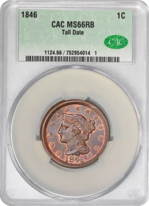 1846 1C Tall Braided Cent.