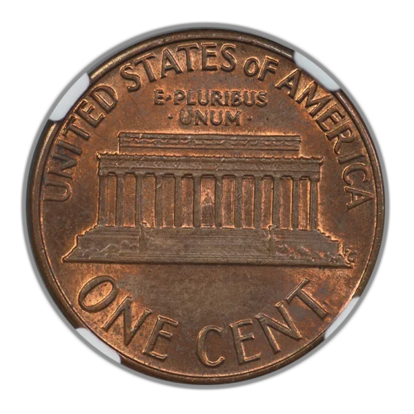 1974-D Lincoln Memorial Cent 1C NGC Mint Error MS64RB - Obverse Struck Thru Capped Die Obverse Slab - Image 4