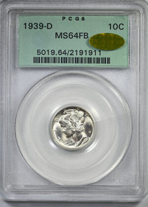 A 1939-D Mercury Dime
