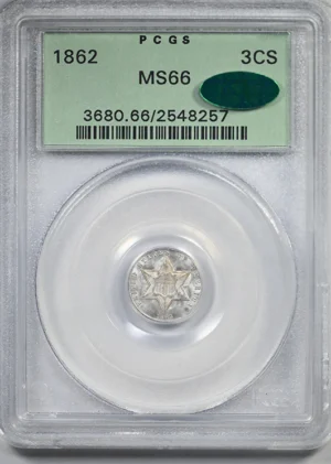 1862 Three Cent Silver Piece