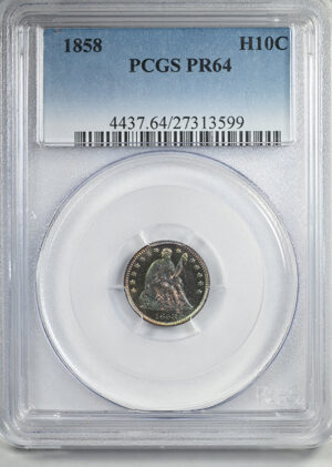 1858 Proof Liberty Seated Half Dime