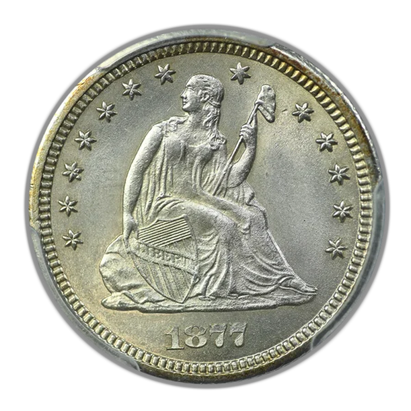 1877-CC Liberty Seated Quarter 25C PCGS MS64 - Image 3