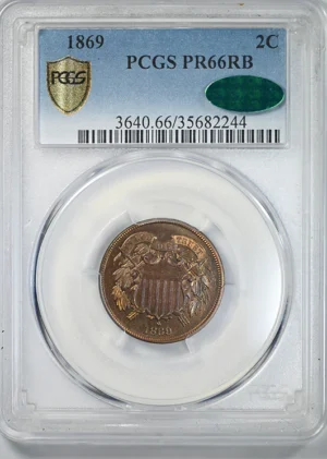 1869 Proof Two Cent