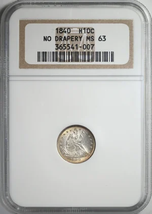 1840 Liberty Seated Half Dime H10C NGC MS63 - No Drapery