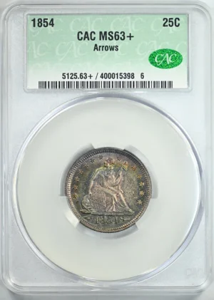 1854 Liberty Seated Quarter