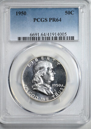1950 Proof Franklin Half Dollar 50C PCGS PR64
