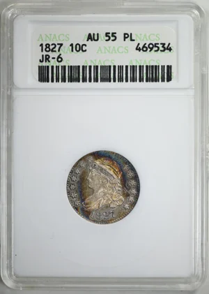 1827 Capped Bust Dime 10C ANACS