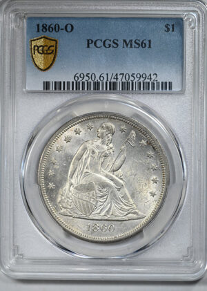 1860-O Liberty Seated Dollar