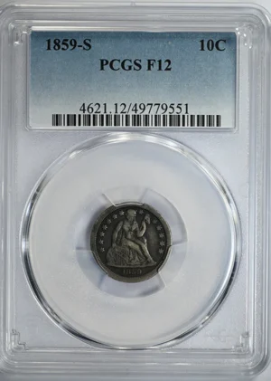 1859-S Liberty Seated Dime