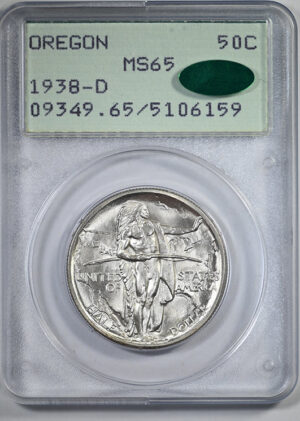 1938-D Oregon Trail Classic Commemorative Half Dollar