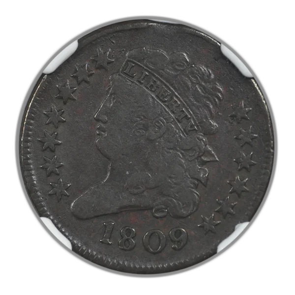 1809 Classic Head Half Cent 1/2C NGC F15BN - Image 3