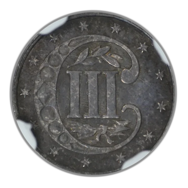 1862 Silver Three Cent Piece 3CS NGC MS66 - Image 4