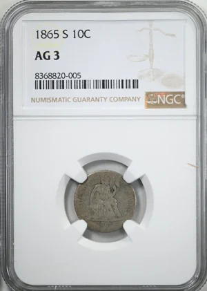 1852-O Liberty Seated Dime 10C NGC VF20