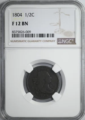 1804 Draped Bust Half Cent 1/2C NGC
