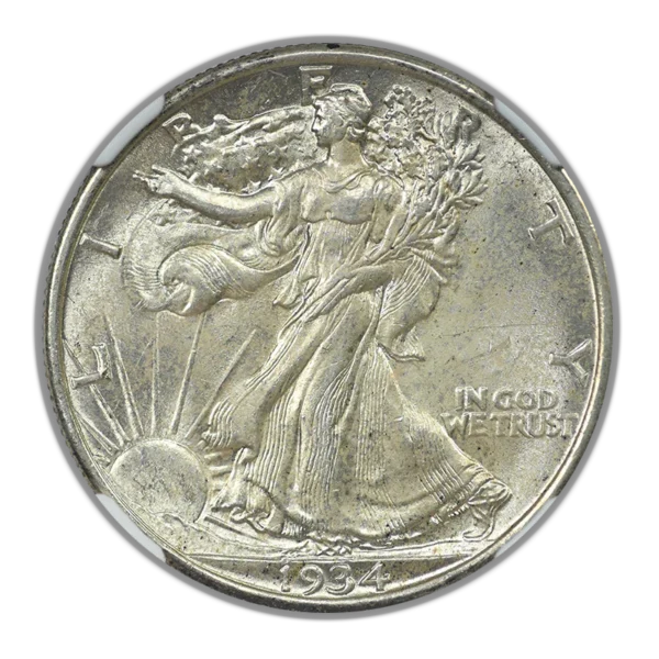 1934 Walking Liberty Half Dollar 50C NGC MS62 - Image 3