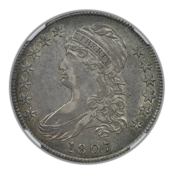 1807 Capped Bust Half Dollar 50C NGC AU53 - Image 2