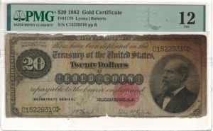 $20 1882 Gold Certificate Note