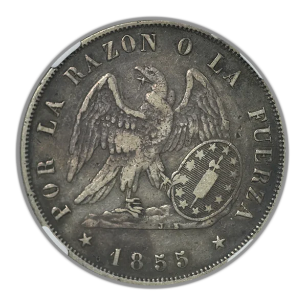 1855 SO Chile Peso NGC XF40 - Image 3