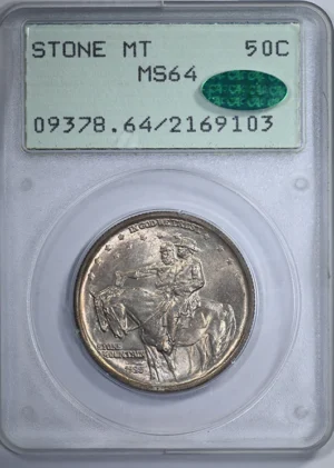 1925 Stone Mountain Classic Commemorative Half Dollar 50C PCGS Rattler MS64 CAC