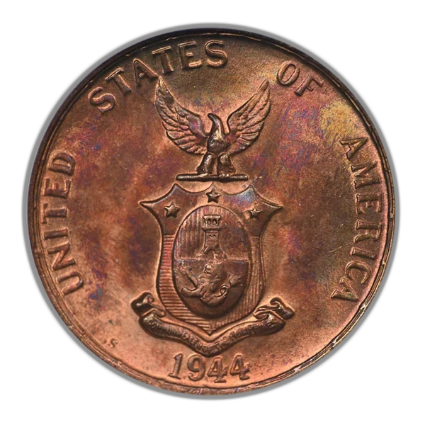 1944-S USA Philippines 1C Centavo NGC MS64RB - Image 4