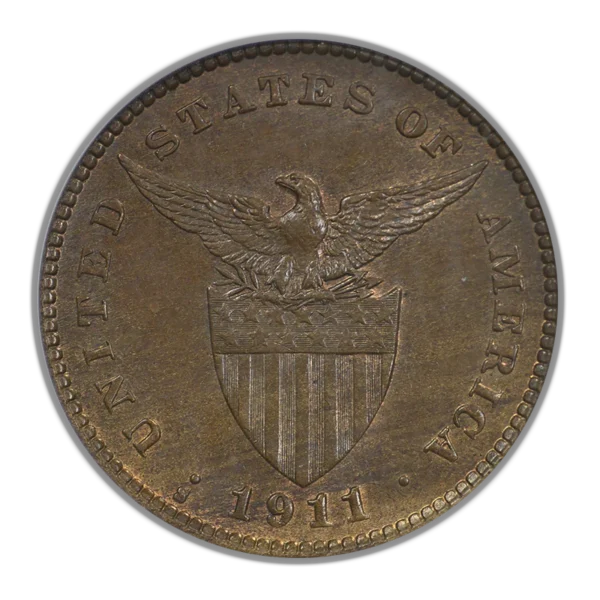 1911-S U.S. Philippines 1C Centavo ANACS Soapbox MS64BN - Image 3