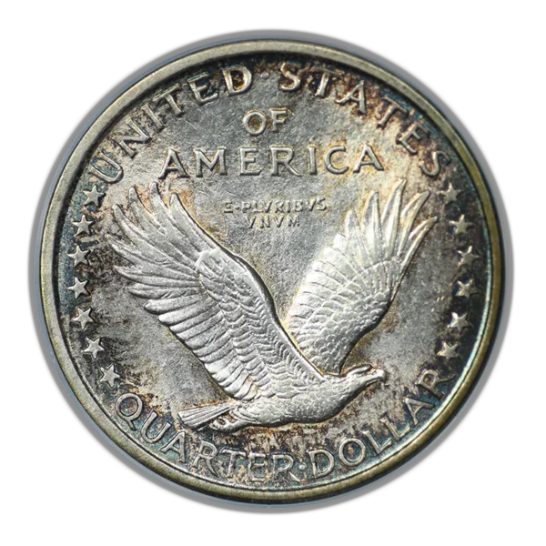 1917-S Type 1 Standing Liberty Quarter 25C ANACS MS62FH - TONED! - Image 4