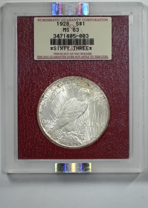1928 Peace Dollar $1 Paramount NGC MS63