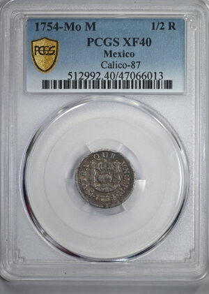 1754-Mo M Mexico 1/2R Real PCGS XF40 - Calico-87