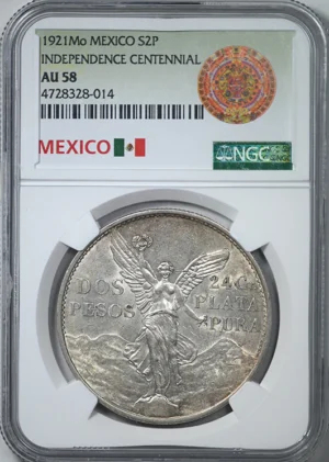 1921 Mo Mexico Silver Dos Pesos