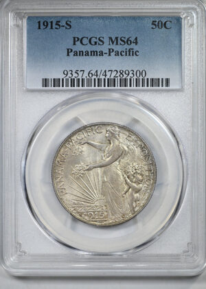 1915-S Panama Pacific Classic Commemorative Half Dollar 50C PCGS MS64