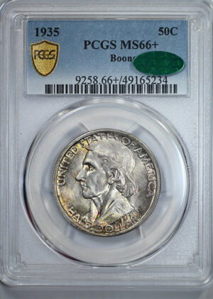 1935 Boone Classic Commemorative Half Dollar 50C PCGS MS66+ CAC