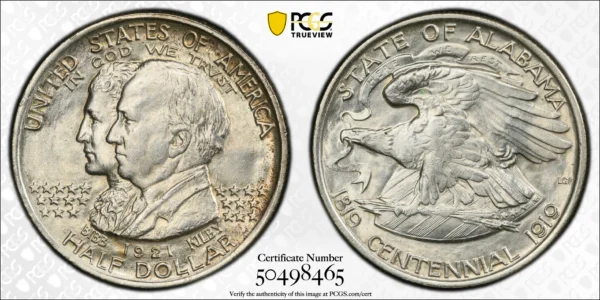 1921 Alabama Classic Commemorative Half Dollar 50C PCGS MS64 - Image 3