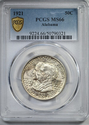 1921 Alabama Classic Commemorative Half Dollar 50C PCGS MS66