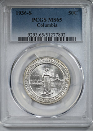 1936-S Columbia Classic Commemorative Half Dollar
