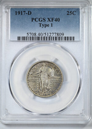 1917-D Type 1 Standing Liberty Quarter