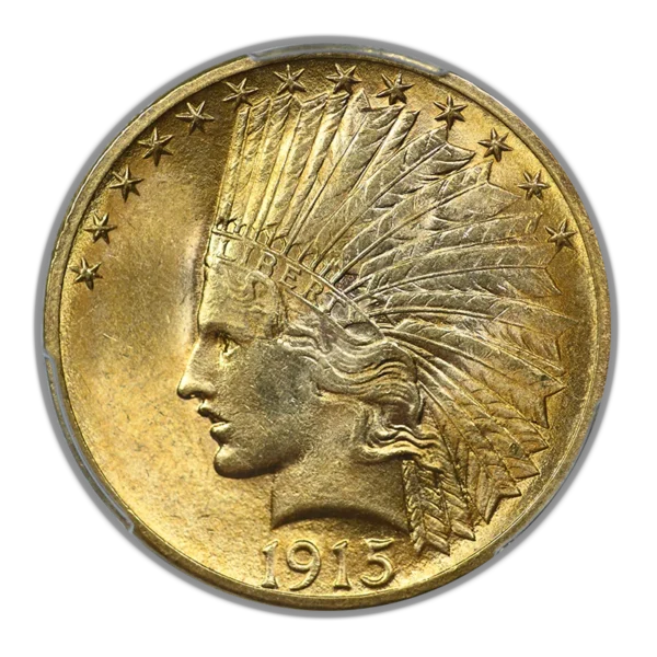 1915 Indian Head Gold Eagle $10 PCGS MS63