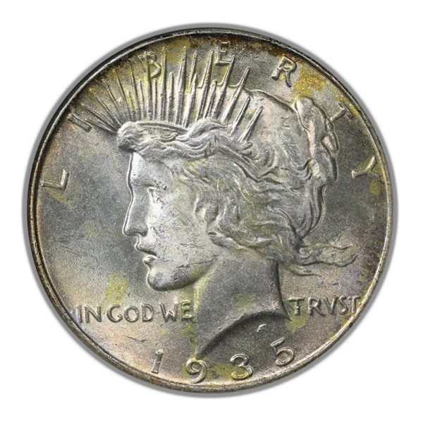1935 Peace Dollar $1 ANACS MS64 - Image 3