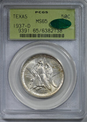 1937-D Texas Classic Commemorative Half Dollar 50C PCGS MS65 CAC OGH