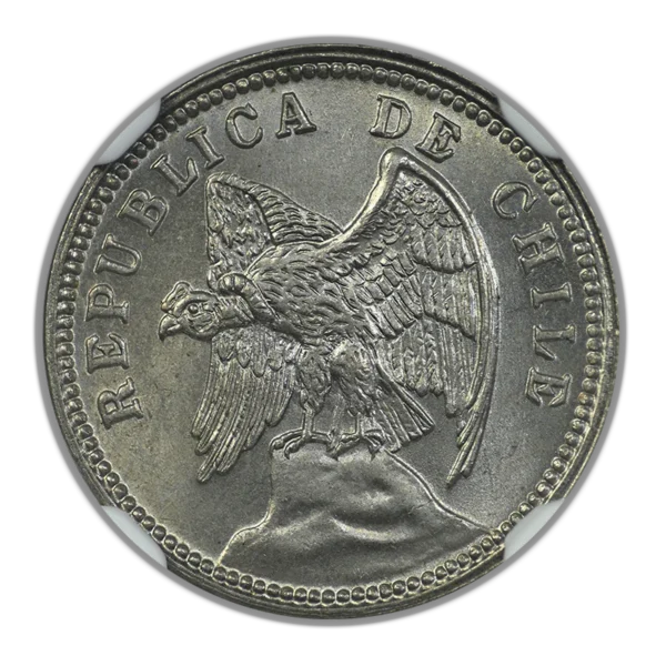 1934 SO Chile 5C Centavos NGC MS67 - TOP POP! - Image 3